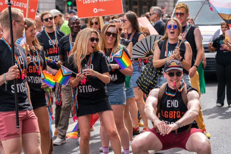 Elton John AIDS Foundation at the London Pride Parade 2024