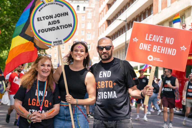 Elton John AIDS Foundation at the London Pride Parade 2024