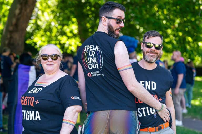 Elton John AIDS Foundation at the London Pride Parade 2024